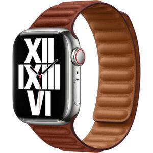 Apple Watch Apple Watch 41mm tehlovo hnedý kožený ťah - S/M